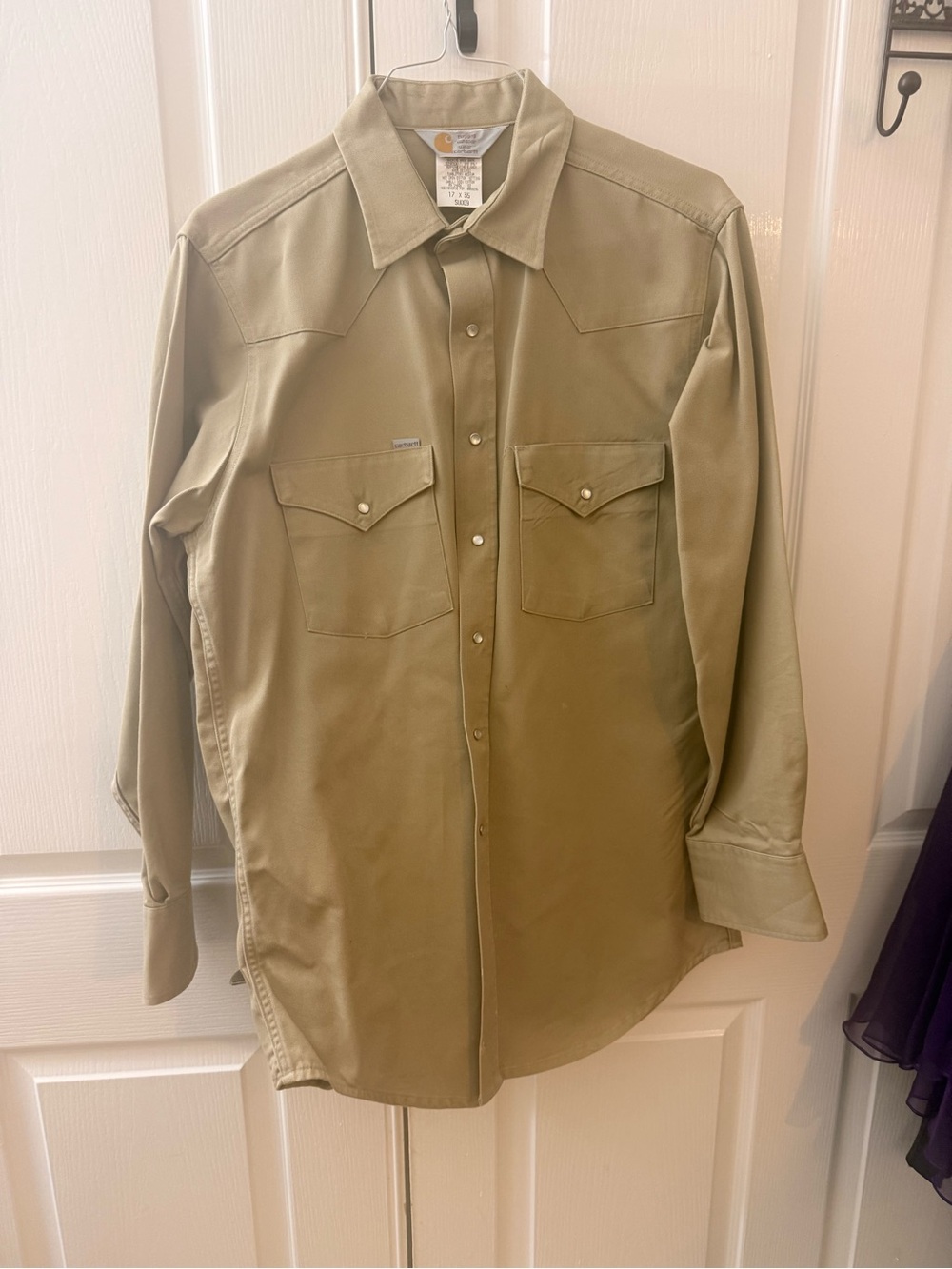 Carhartt Men's Shirt Jacket in Tan Khaki